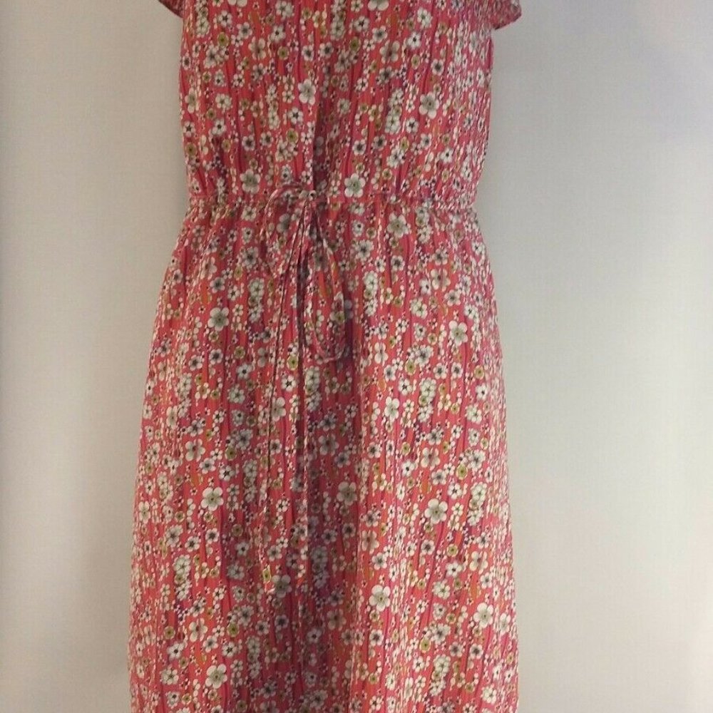 Floral Dress Women's Size Medium Summer Green Pink